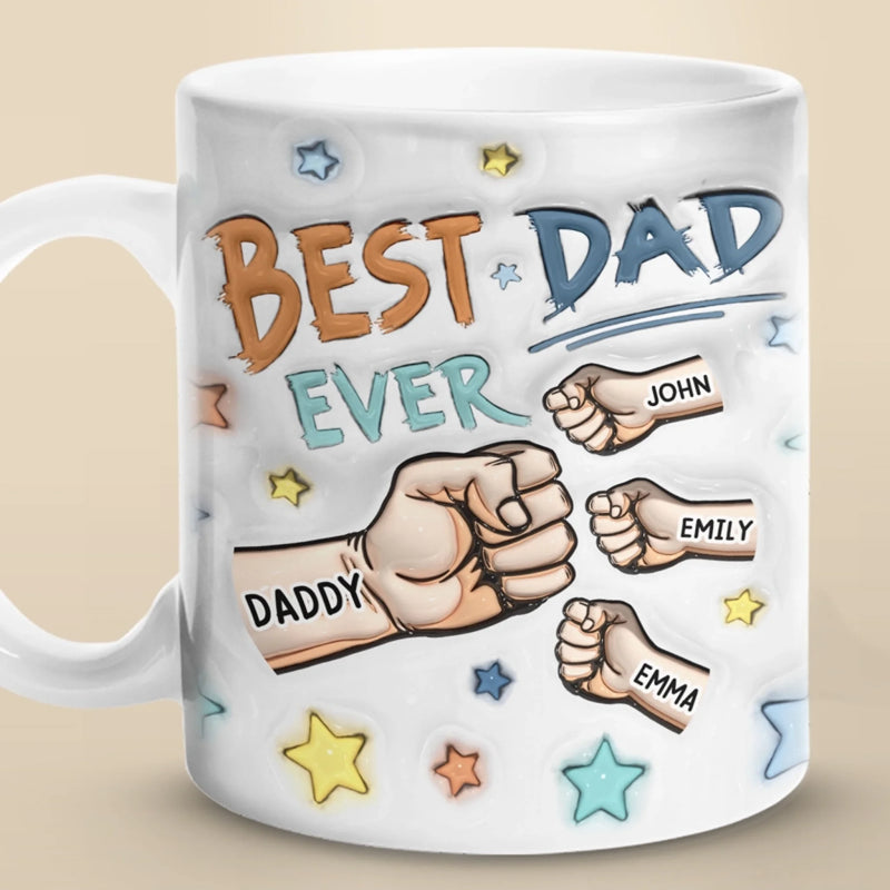 Personalized Mug – Father’s Day Gift For Dad – A Son's First Hero, A Daughter's First Love