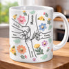 Custom Faux Embroidery Mug – Personalized Mother’s Day Gift for Mom & Grandma – Our Little World