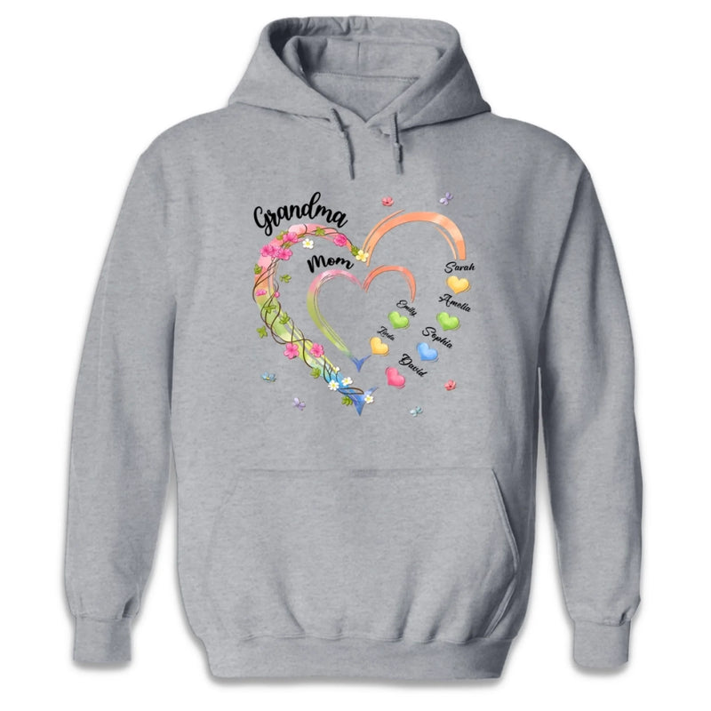 Personalized T-Shirt, Sweatshirt, Hoodie - Mother’s Day Gift for Mom & Grandma – Blessed to Be Their Grandma