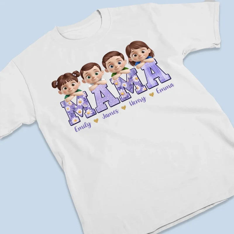 Personalized Unisex T-shirt, Hoodie – Mother's Day Gift For Mom, Grandma – Love Grows Here