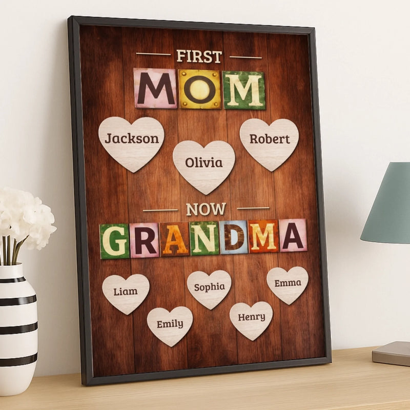 Personalized Vertical Poster – Mother's Day Gift For Mom, Grandma – From Mom To Grandma