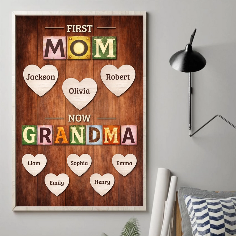 Personalized Vertical Poster – Mother's Day Gift For Mom, Grandma – From Mom To Grandma