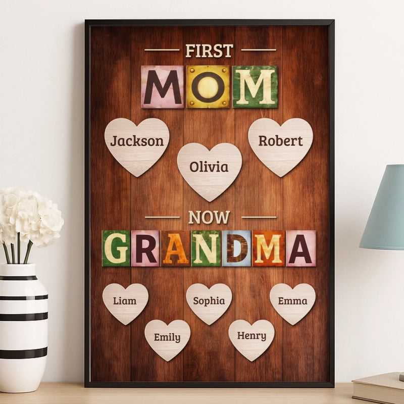 Personalized Vertical Poster – Mother's Day Gift For Mom, Grandma – From Mom To Grandma
