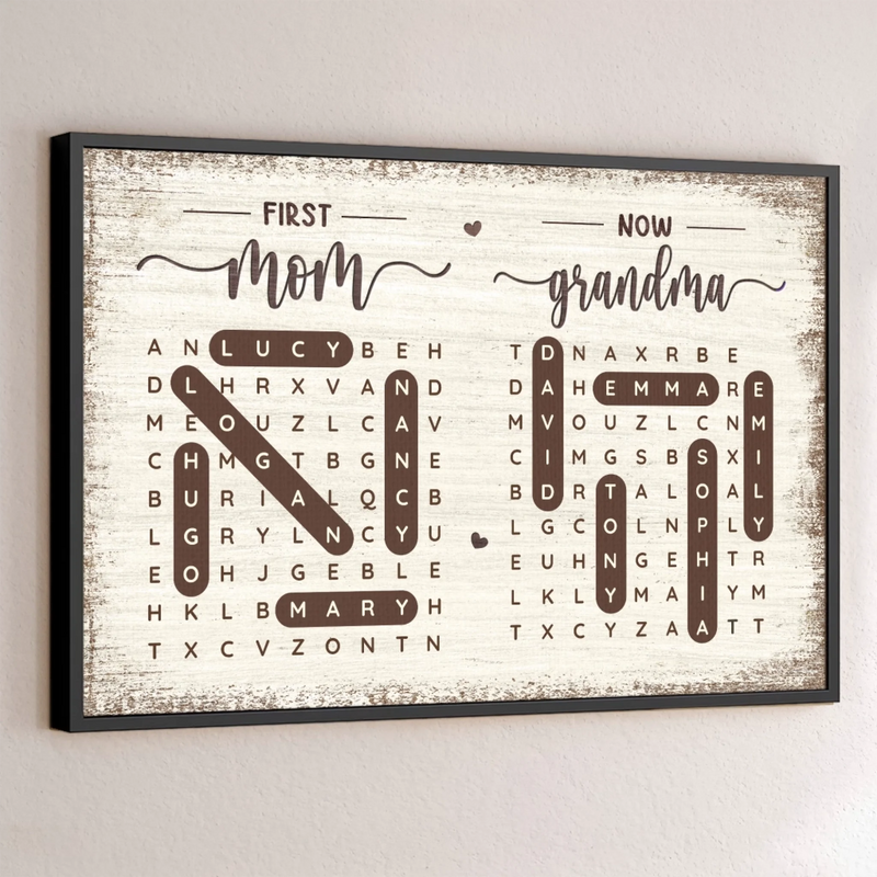 Personalized Horizontal Poster – Mother's Day Gift For Mom, Grandma – Her Next Best Title Is Grandma