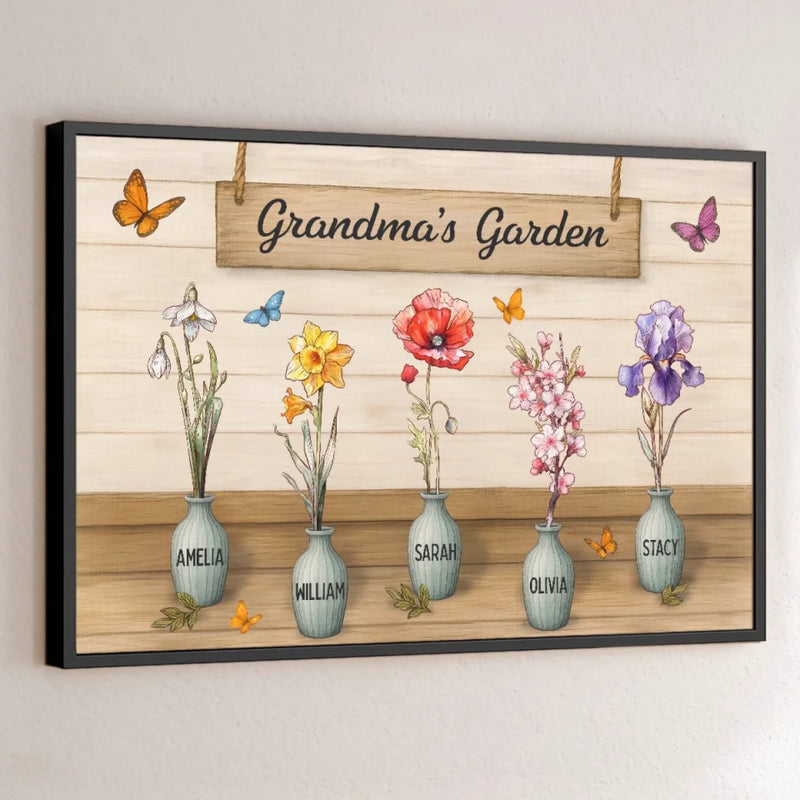 Personalized Horizontal Poster – Gift For Grandma – Rooted In Her Love