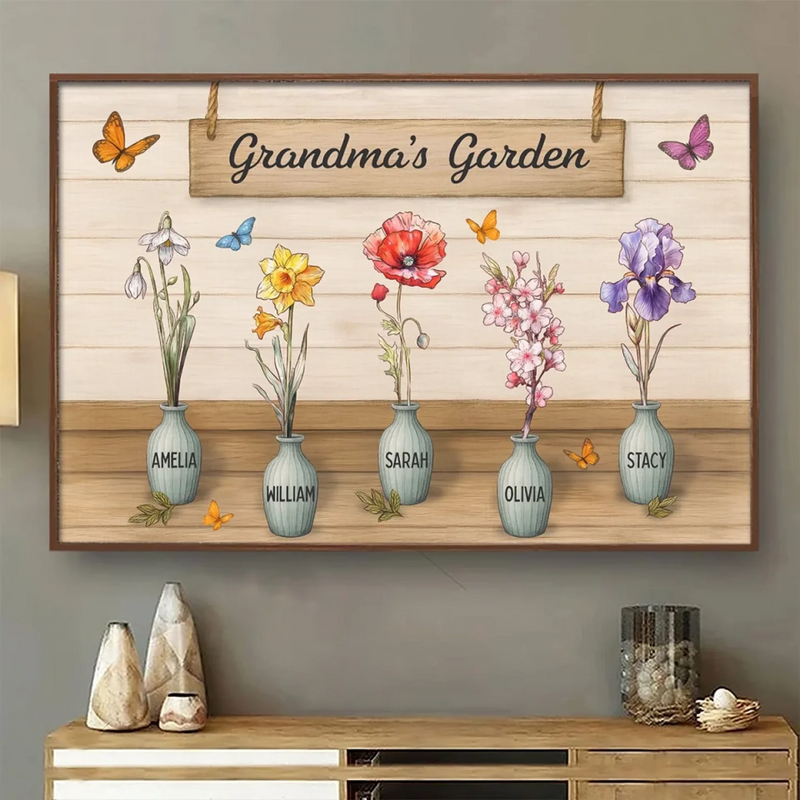 Personalized Horizontal Poster – Gift For Grandma – Rooted In Her Love