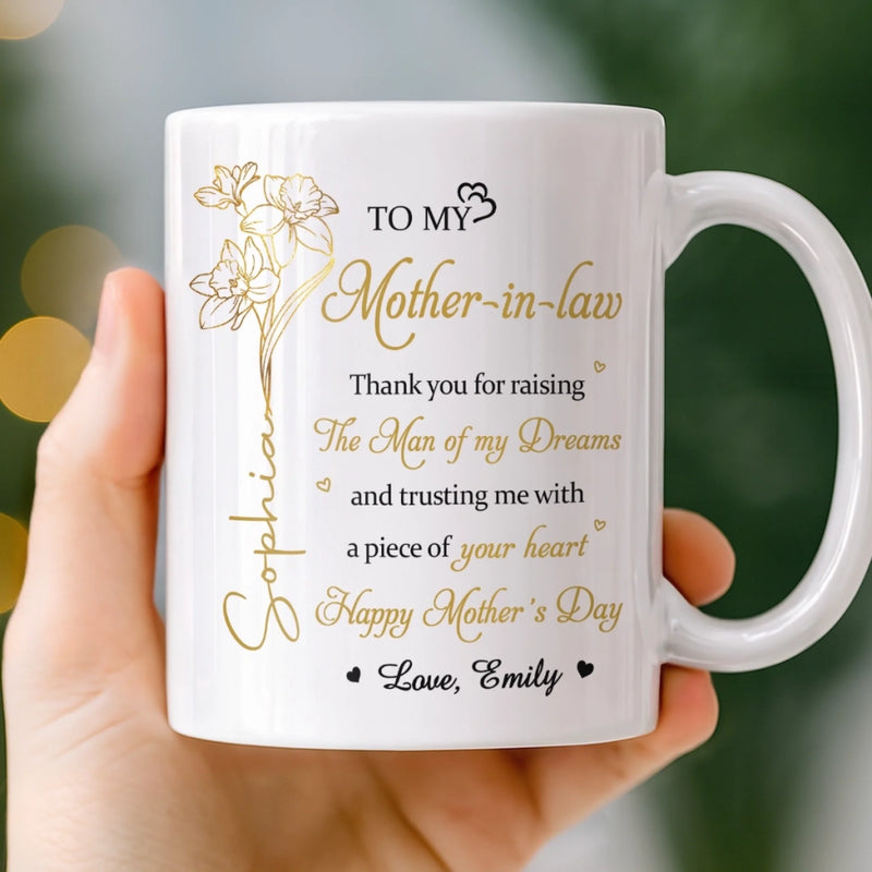 Personalized Mug – Mother's Day Gifts For Mother In Law – Thank You For Raising My Person