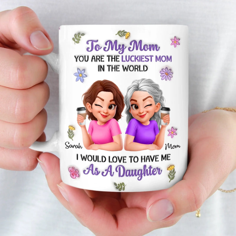 Personalized Mug – Mother's Day Gift For Mom – You Are The Luckiest Mom