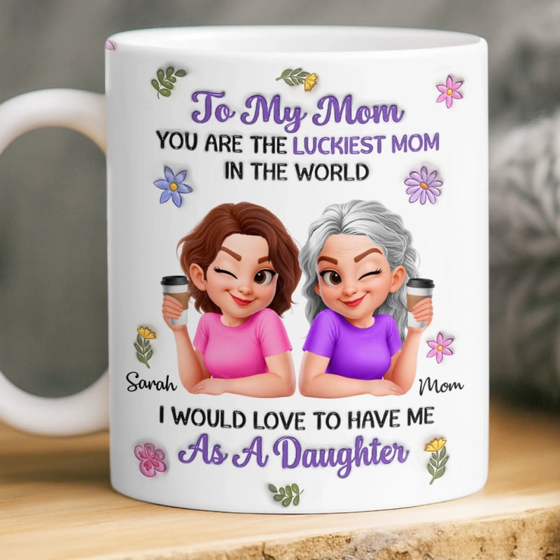 Personalized Mug – Mother's Day Gift For Mom – You Are The Luckiest Mom