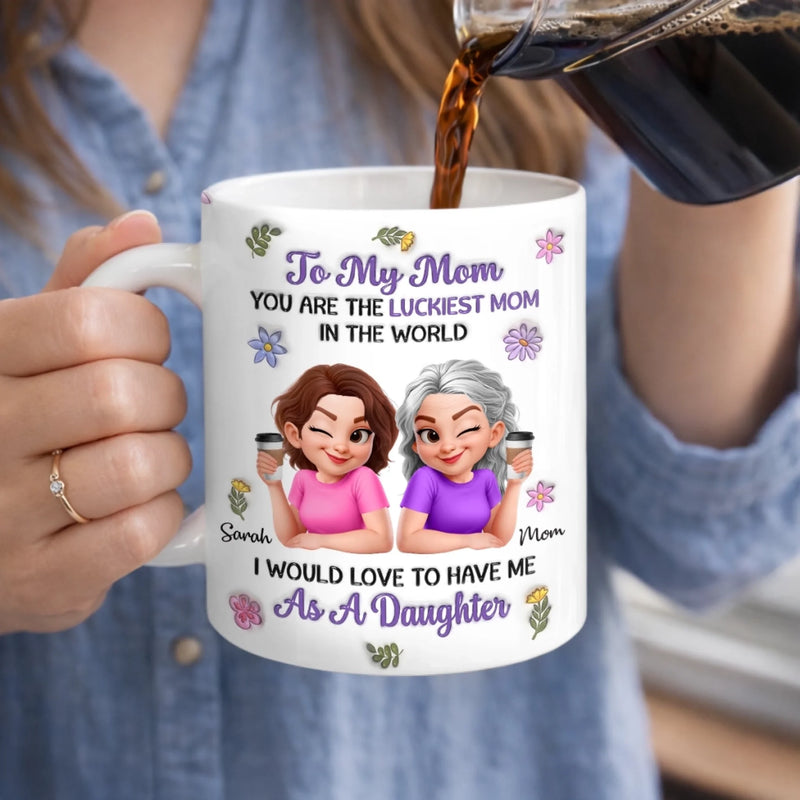 Personalized Mug – Mother's Day Gift For Mom – You Are The Luckiest Mom