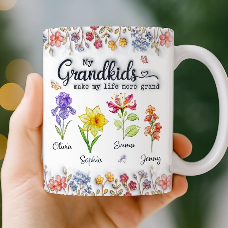 Personalized Mug – Mother's Day Gifts For Grandma – Grandkids Make Life Sweet