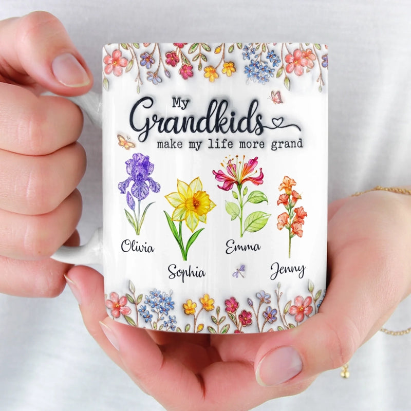 Personalized Mug – Mother's Day Gifts For Grandma – Grandkids Make Life Sweet
