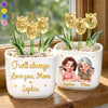 Personalized Glass Everlasting Tulips – Mother's Day Gifts For Mom, Grandma – Forever Your Little Girl