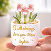 Personalized Glass Everlasting Tulips – Mother's Day Gifts For Mom, Grandma – Forever Your Little Girl