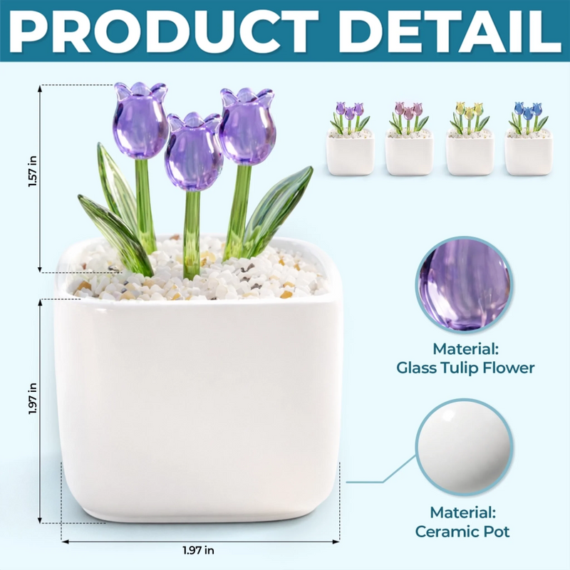 Personalized Glass Everlasting Tulips – Mother's Day Gifts For Mom, Grandma – Forever Your Little Girl