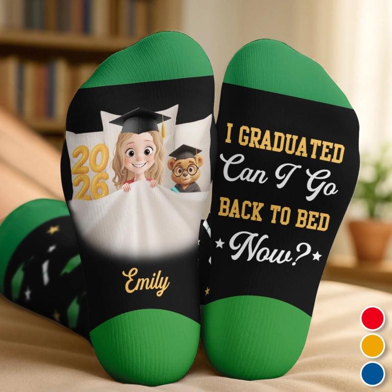 Personalized Crew Socks – Graduation Gifts For Him, Her – Hard Work Turns Into