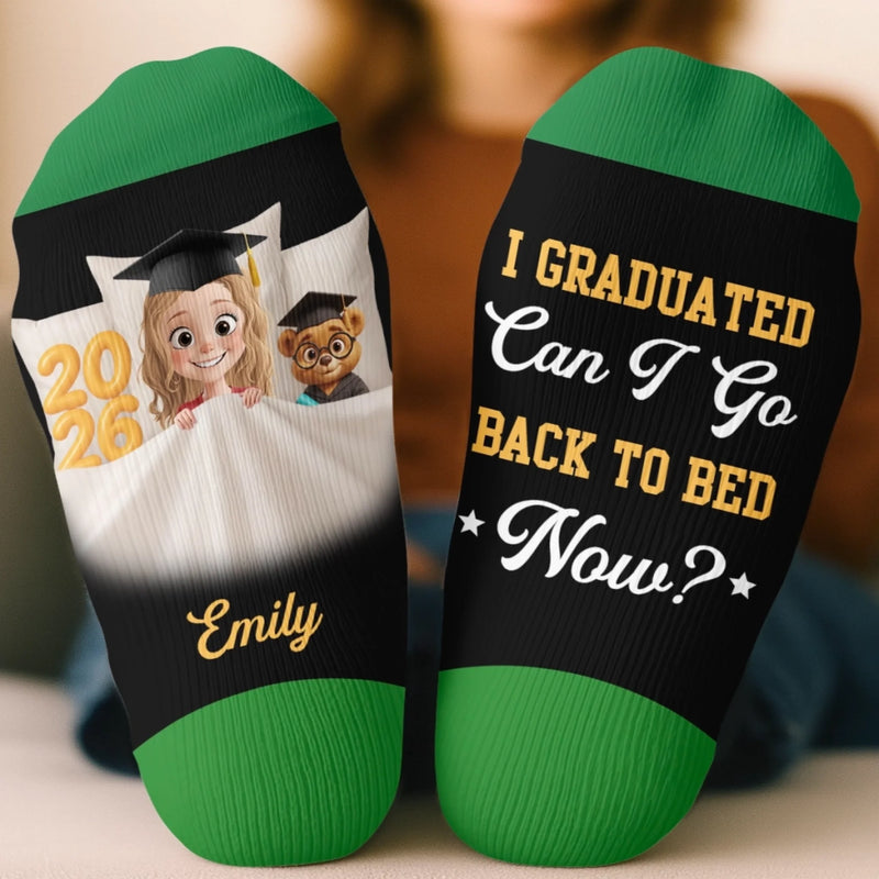 Personalized Crew Socks – Graduation Gifts For Him, Her – Hard Work Turns Into