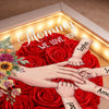 Personalized Flower Shadow Box With LED Light – Mother's Day Gifts For Grandma, Mom – Planted In Love Growing Forever