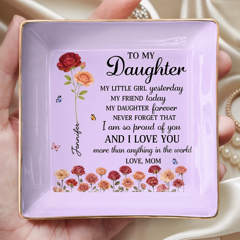 Personalized Full-Print Jewelry Dish – Mother's Day Gifts For Daughter – My First Little Love