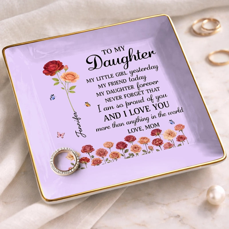 Personalized Full-Print Jewelry Dish – Mother's Day Gifts For Daughter – My First Little Love
