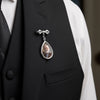 Personalized Memorial Photo Teardrop Pin – In Loving Memory Of Mom, Dad – Walking With You Today And Always