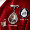 Personalized Memorial Photo Teardrop Pin – In Loving Memory Of Mom, Dad – Walking With You Today And Always