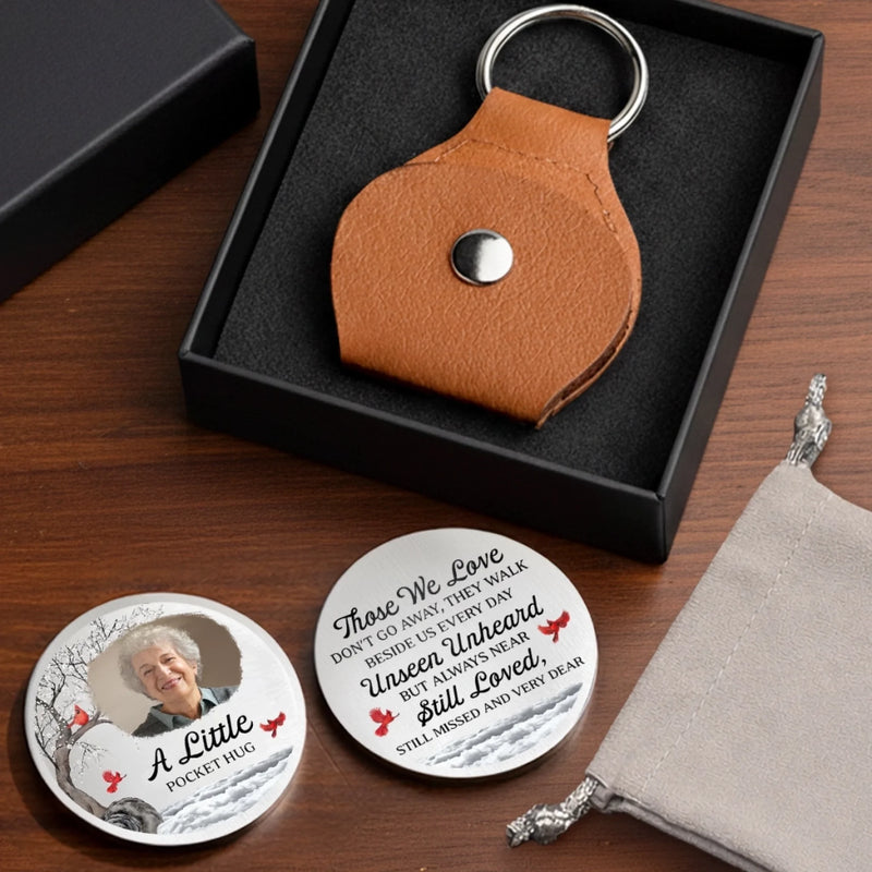 Personalized Memorial Photo Pocket Hug – In Loving Memory Of Mom, Dad – Made Just For You