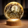 Personalized Photo Crystal Globe Lamp – Meaningful Memorial Gift – Loved Beyond This Life