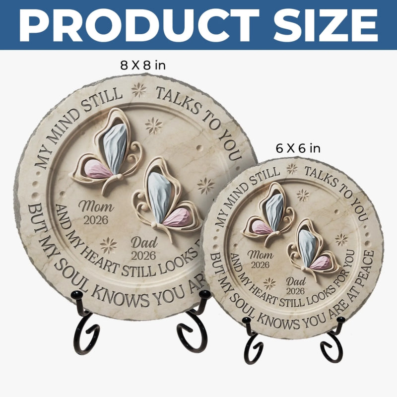 Personalized Round Shaped Stone With Stand – Meaningful Memorial Gift – Peace Beyond Words
