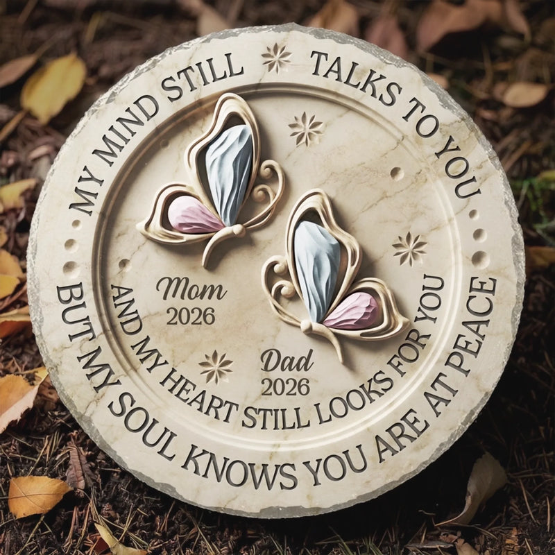 Personalized Round Shaped Stone With Stand – Meaningful Memorial Gift – Peace Beyond Words