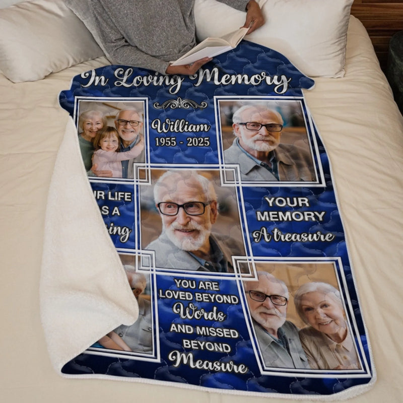 Personalized Photo Blanket – Meaningful Memorial Gift – Love Holds Beyond The Years