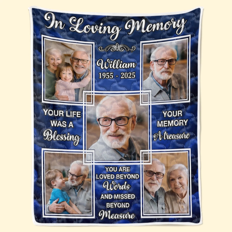 Personalized Photo Blanket – Meaningful Memorial Gift – Love Holds Beyond The Years