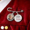 Personalized Photo Charm Lapel Pin – Meaningful Memorial Gift or Graduation Gift – We're Always With You