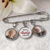 Personalized Photo Charm Lapel Pin – Meaningful Memorial Gift or Graduation Gift – We're Always With You