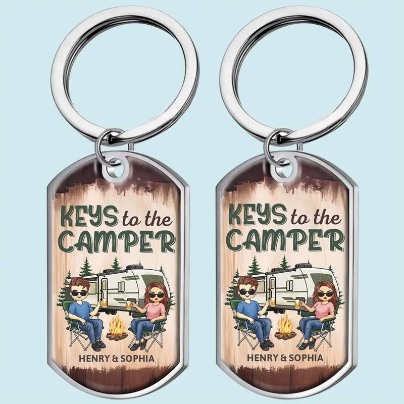 Personalized Keychain – Gifts for Camper Lovers – Keys to the Camper