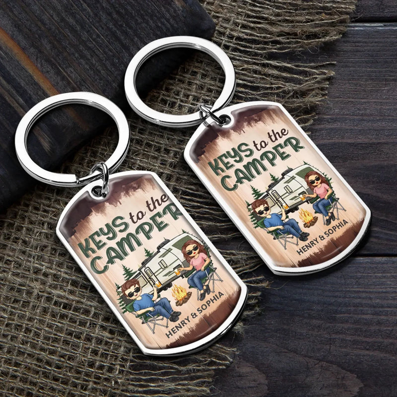 Personalized Keychain – Gifts for Camper Lovers – Keys to the Camper