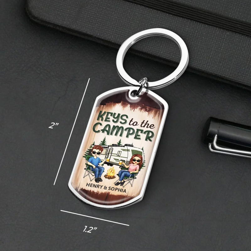 Personalized Keychain – Gifts for Camper Lovers – Keys to the Camper