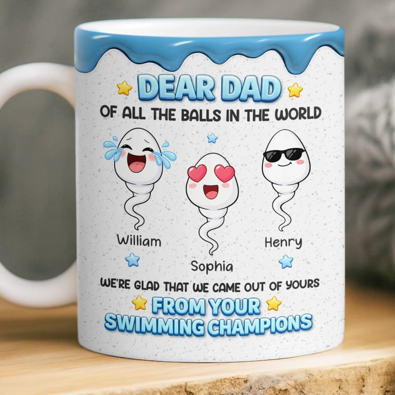 Personalized Mug – Funny Gifts for Dad – Thanks So Glad To Be Your Kids