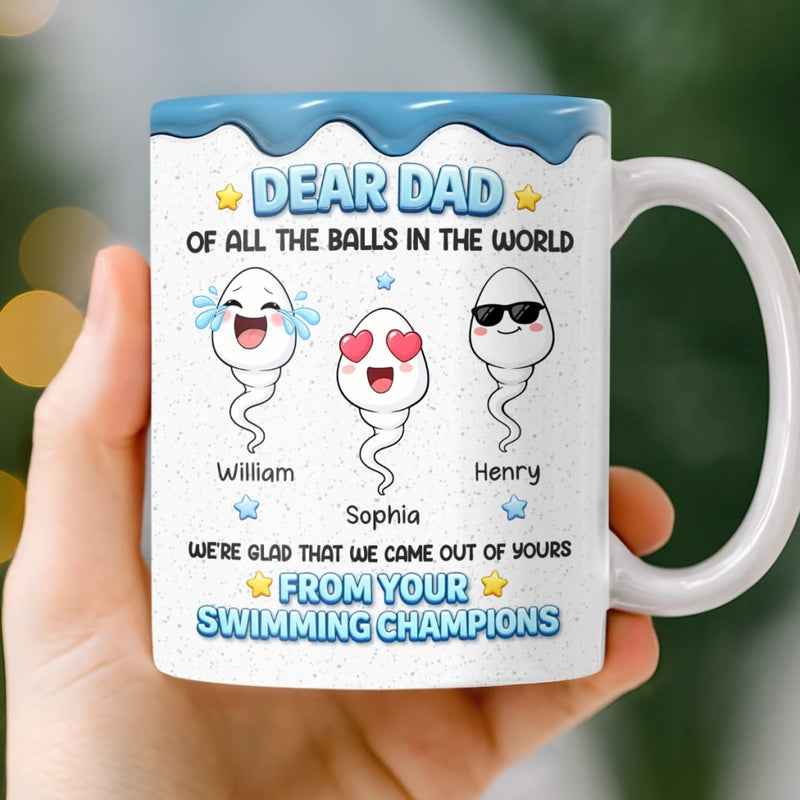 Personalized Mug – Funny Gifts for Dad – Thanks So Glad To Be Your Kids