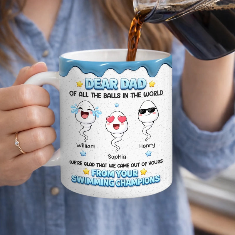 Personalized Mug – Funny Gifts for Dad – Thanks So Glad To Be Your Kids
