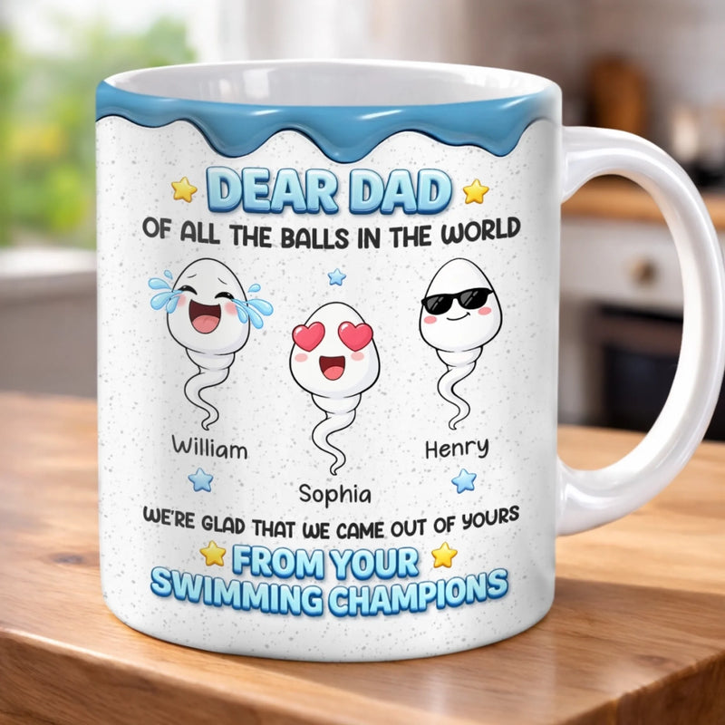 Personalized Mug – Funny Gifts for Dad – Thanks So Glad To Be Your Kids