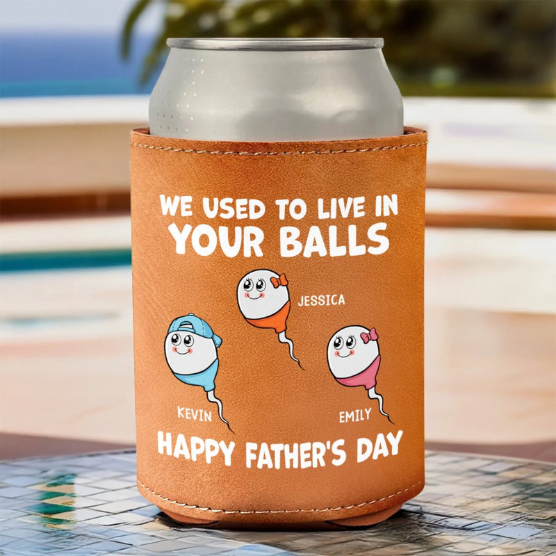 Personalized Leather Can Cooler – Father's Day Gifts, Funny Gifts For Dad – Not Planned, But Perfect