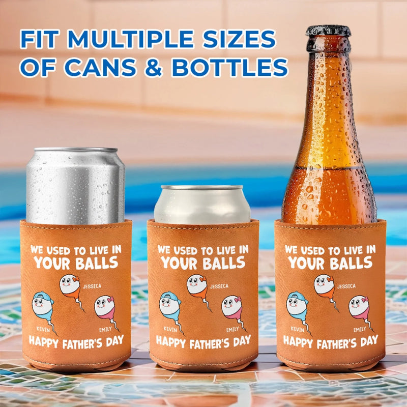 Personalized Leather Can Cooler – Father's Day Gifts, Funny Gifts For Dad – Not Planned, But Perfect