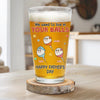 Personalized Beer Glass – Father's Day Gifts, Funny Gifts For Dad – From Your Balls To Your Heart