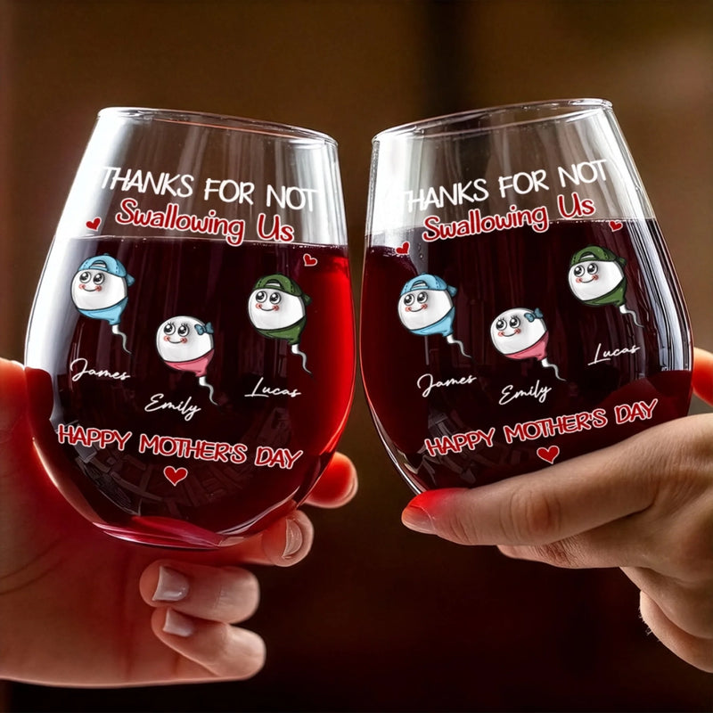 Personalized Wine Glass – Mother's Day Gifts, Funny Gifts For Mom – My Bestie For Life