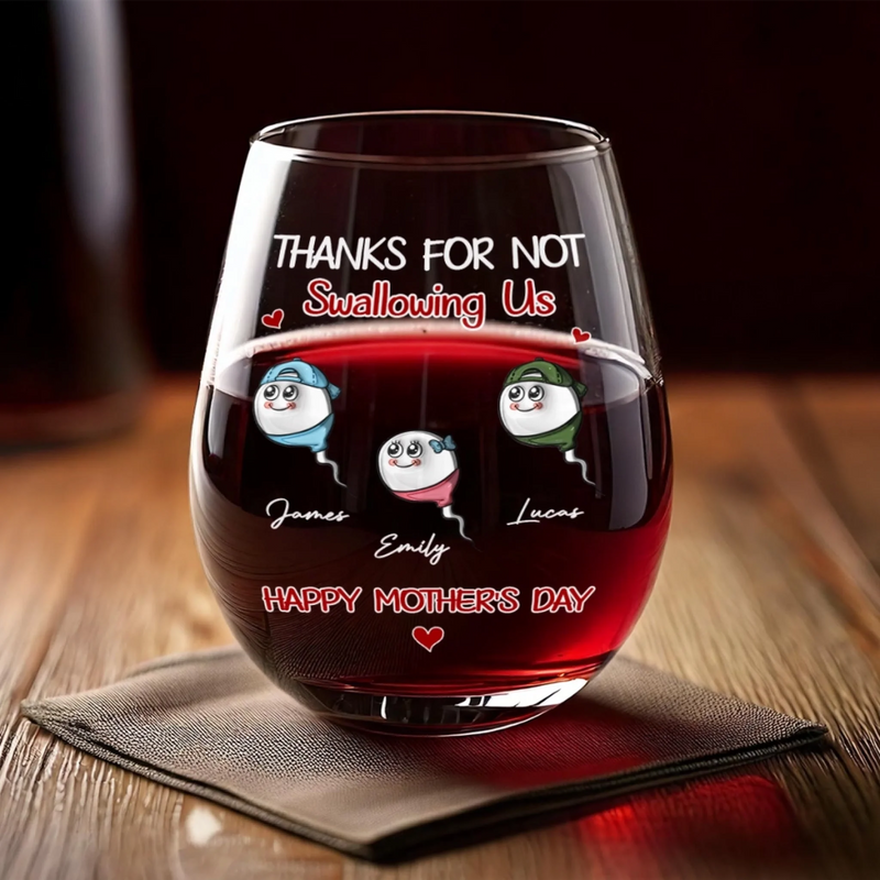 Personalized Wine Glass – Mother's Day Gifts, Funny Gifts For Mom – My Bestie For Life