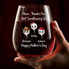 Personalized Wine Glass – Mother's Day Gifts, Funny Gifts For Mom – Mom Knows My Heartbeat
