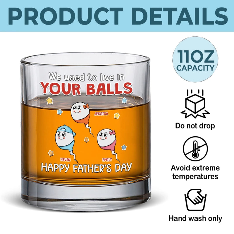 Personalized Whiskey Glass – Father's Day Gifts, Funny Gifts For Dad – You Made Me, Literally
