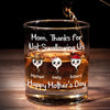 Personalized Whiskey Glass – Mother's Day Gifts, Funny Gifts For Mom – Thanks For The Save, Mom