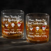 Personalized Whiskey Glass – Mother's Day Gifts, Funny Gifts For Mom – Thanks For The Save, Mom